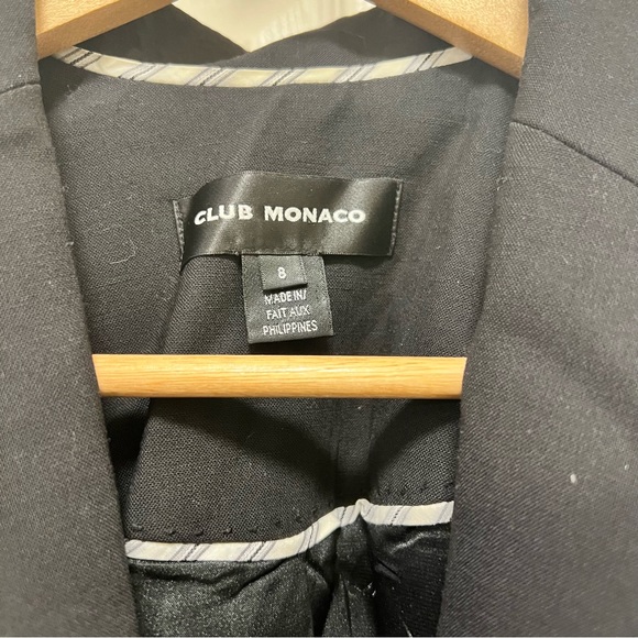 Black classic fitted Club Monaco blazer - Picture 4 of 6